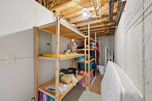 Storage area with electric panel