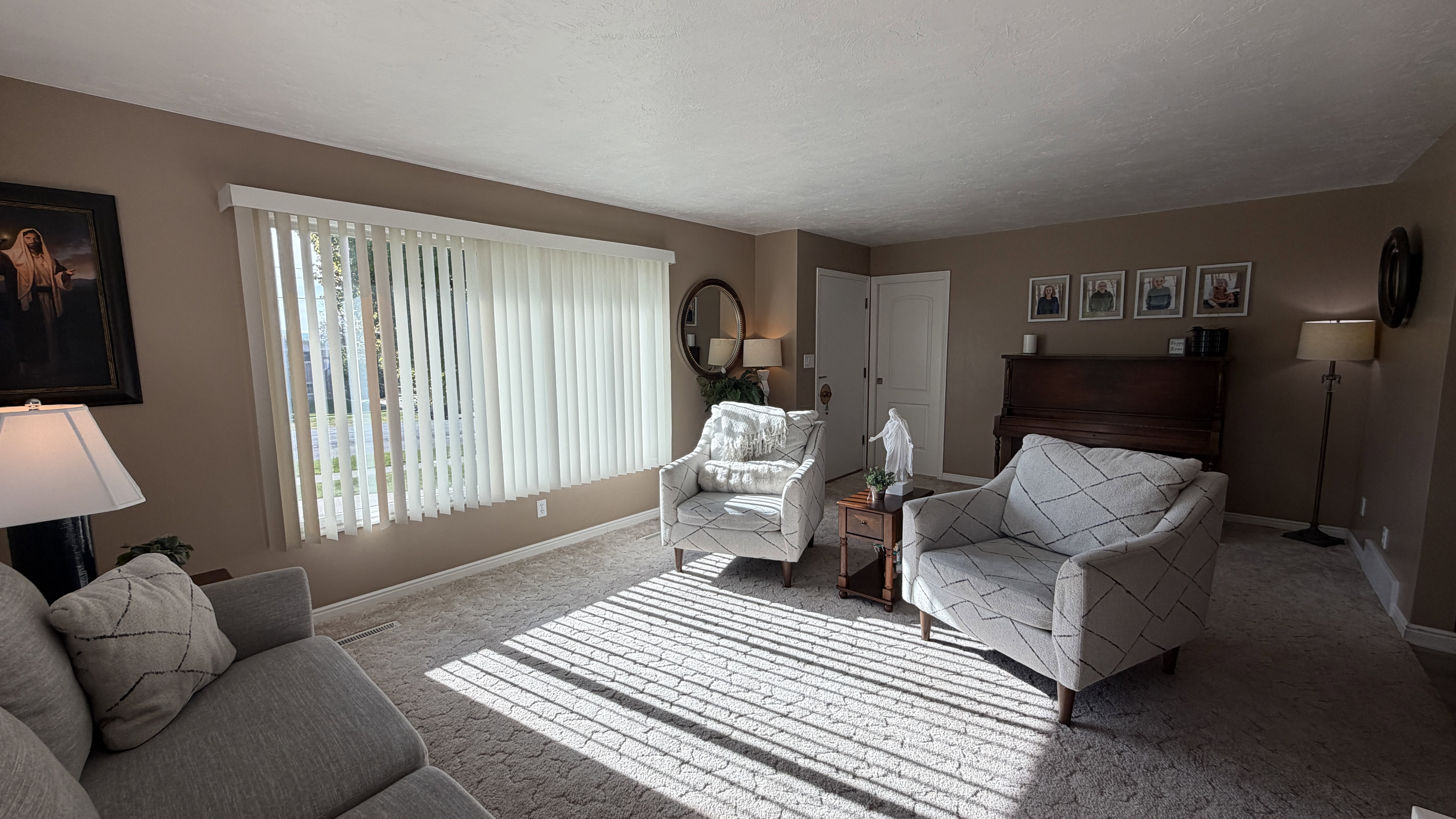 Living room with large windows
