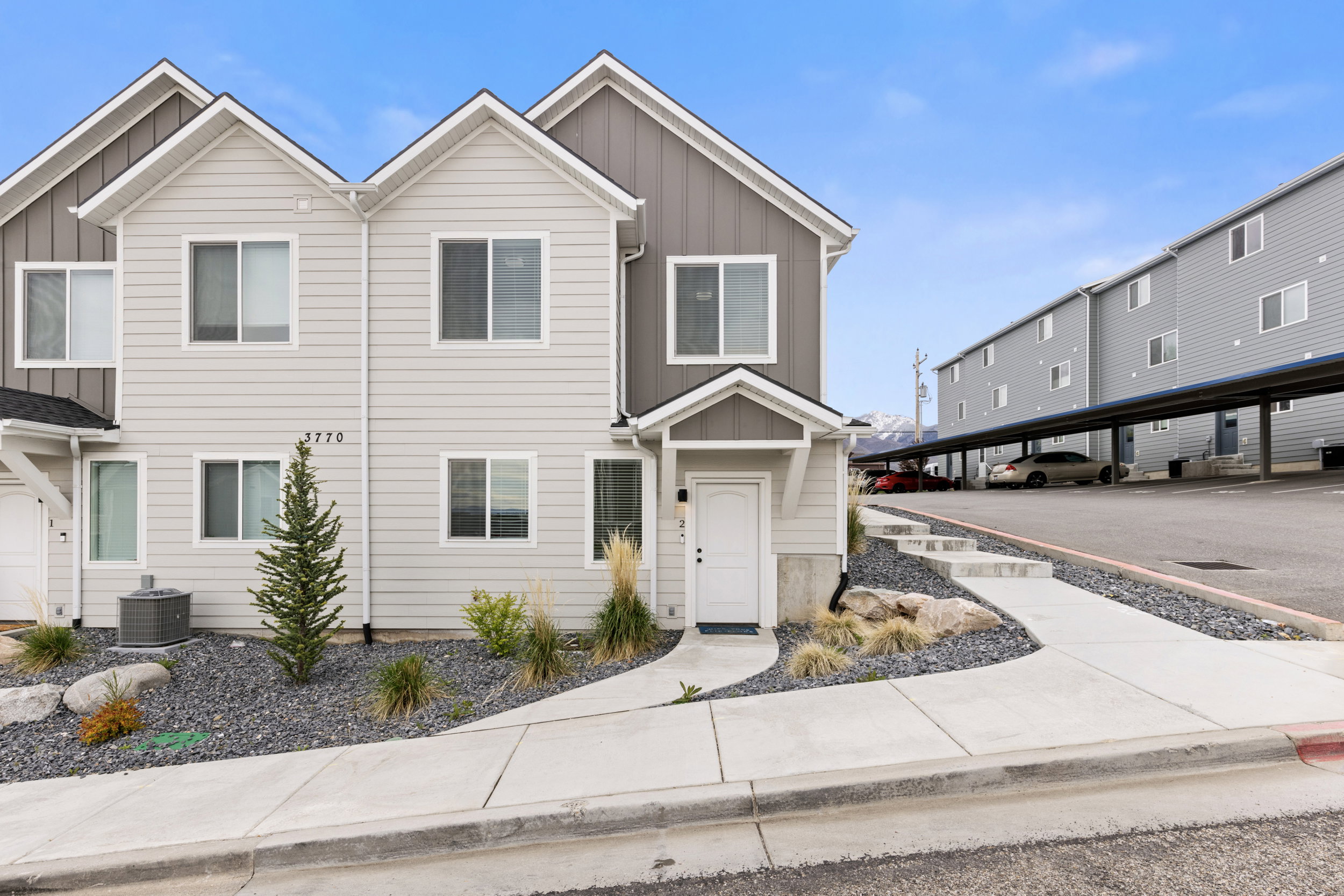 Traditional-style home featuring board and batten siding