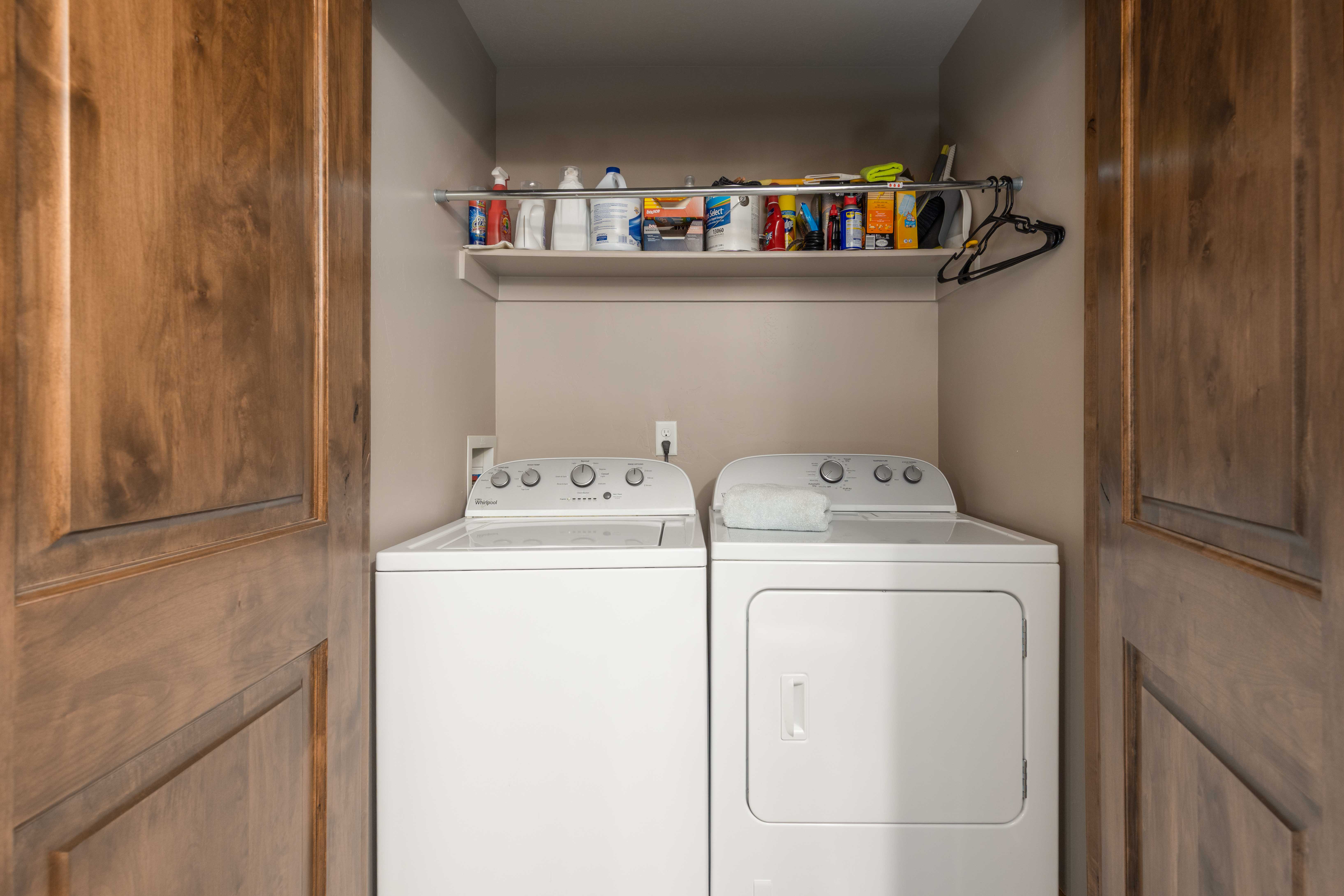 Laundry area featuring separate washer and dryer
