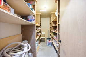 Cold storage pantry in basement