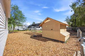 View of chicken coop