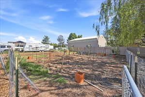 View of vegetable garden