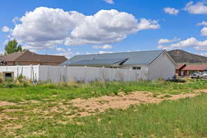 View of yard with a mountain view