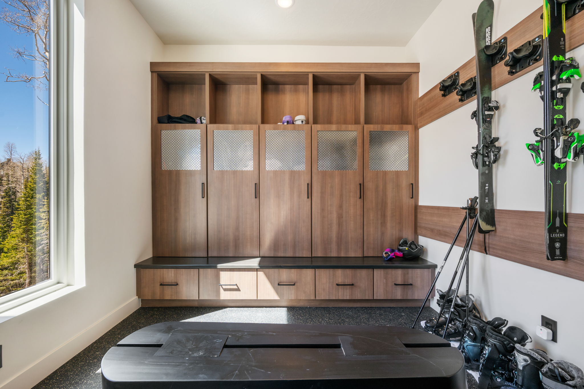 Mudroom featuring healthy amount of natural light