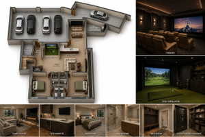 AI generated image of what the basement could look like. Because this is AI generated there are some inaccuracies.