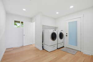 The laundry room on the main level