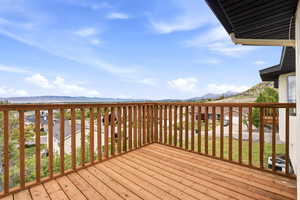 Deck with gorgeous Mountain and Valley Views