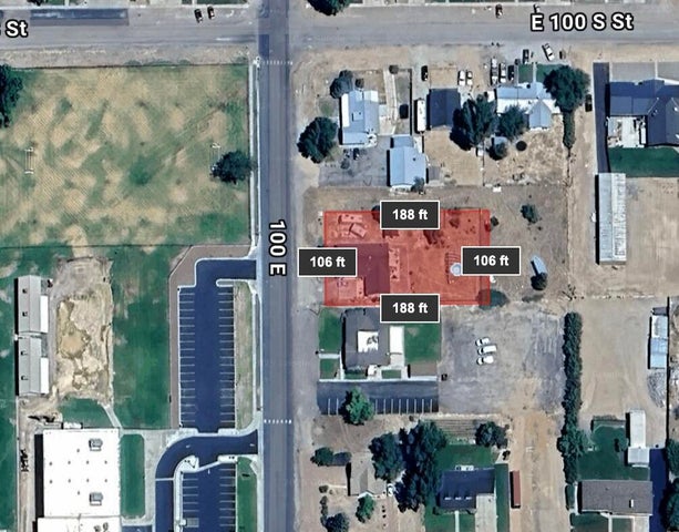 Aerial view of property's location