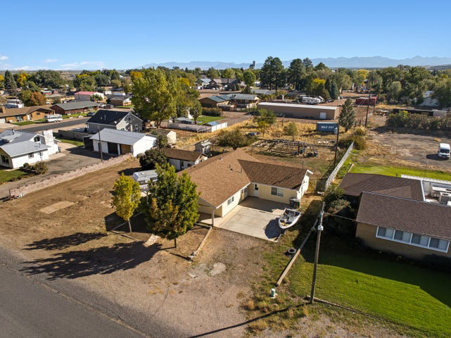 Aerial view of residential area