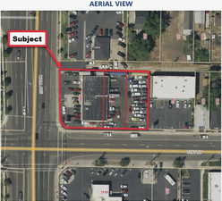 Aerial map of property and surrounding area