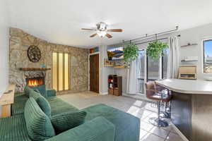 Wood burning fireplace w/ AI flames