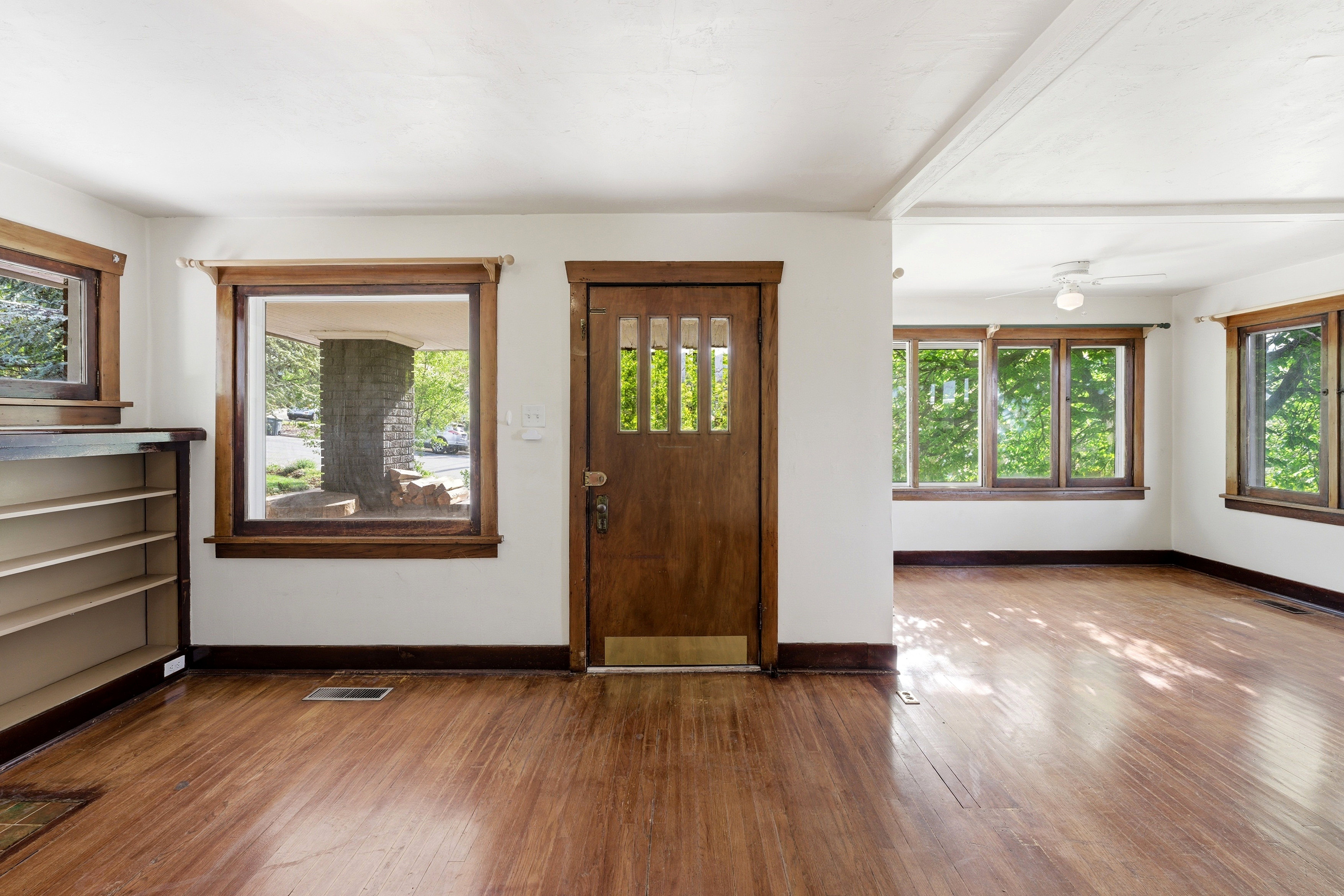 Entrance foyer with dark wood-type flooring