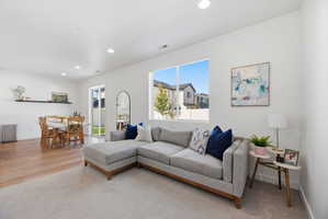 Great Room off the Beautiful Kitchen w/Island & Dining Area