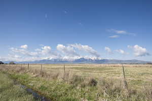Mountain view with rural landscape