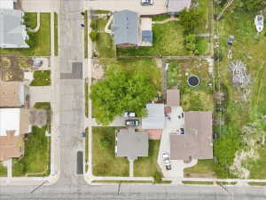 Aerial view of residential area