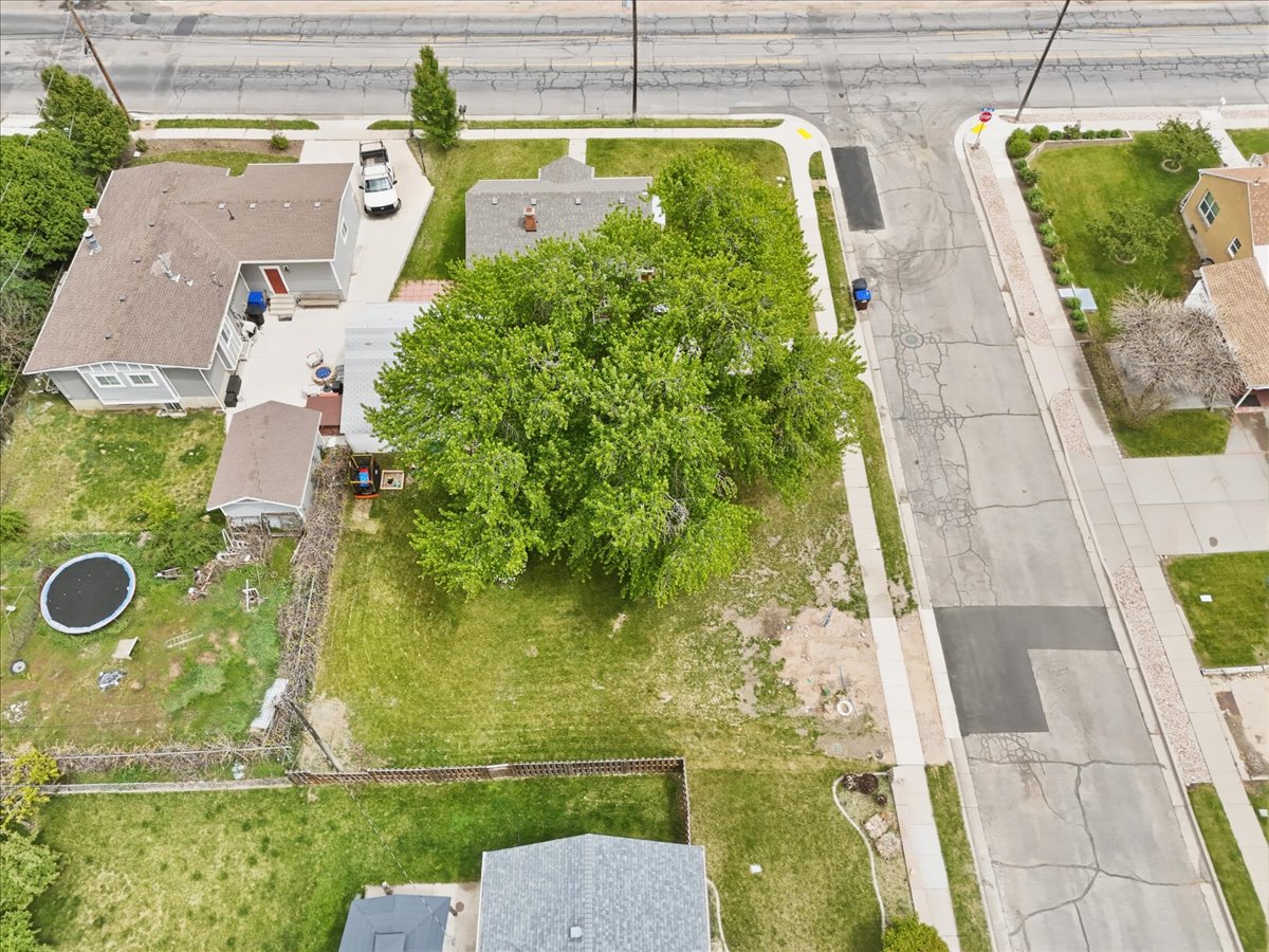 Aerial view of residential area