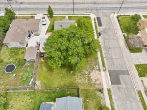 Aerial view of residential area