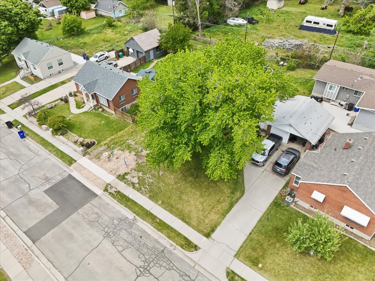 Aerial view of residential area