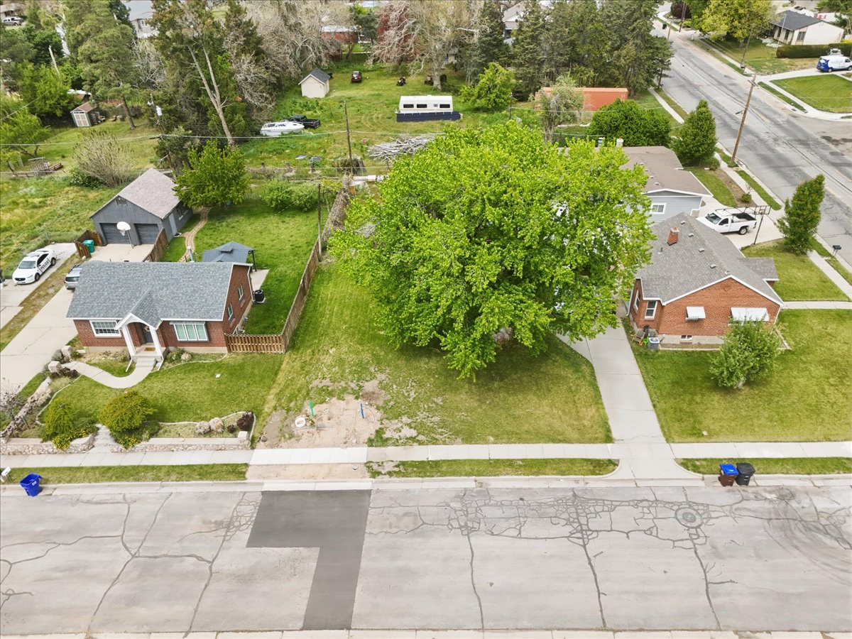 Aerial view of residential area