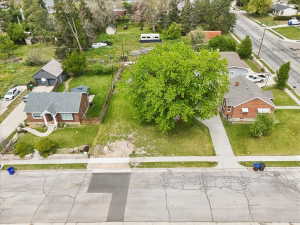 Aerial view of residential area