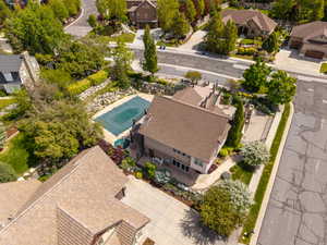 Aerial view of residential area