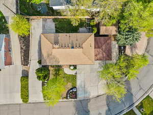 View from above of property