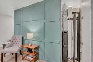 Clever hidden storage with bed for converting basement into guest room/bedroom