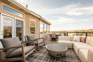 Expansive wraparound Trex deck designed for seamless indoor-outdoor living and elevated views in every direction