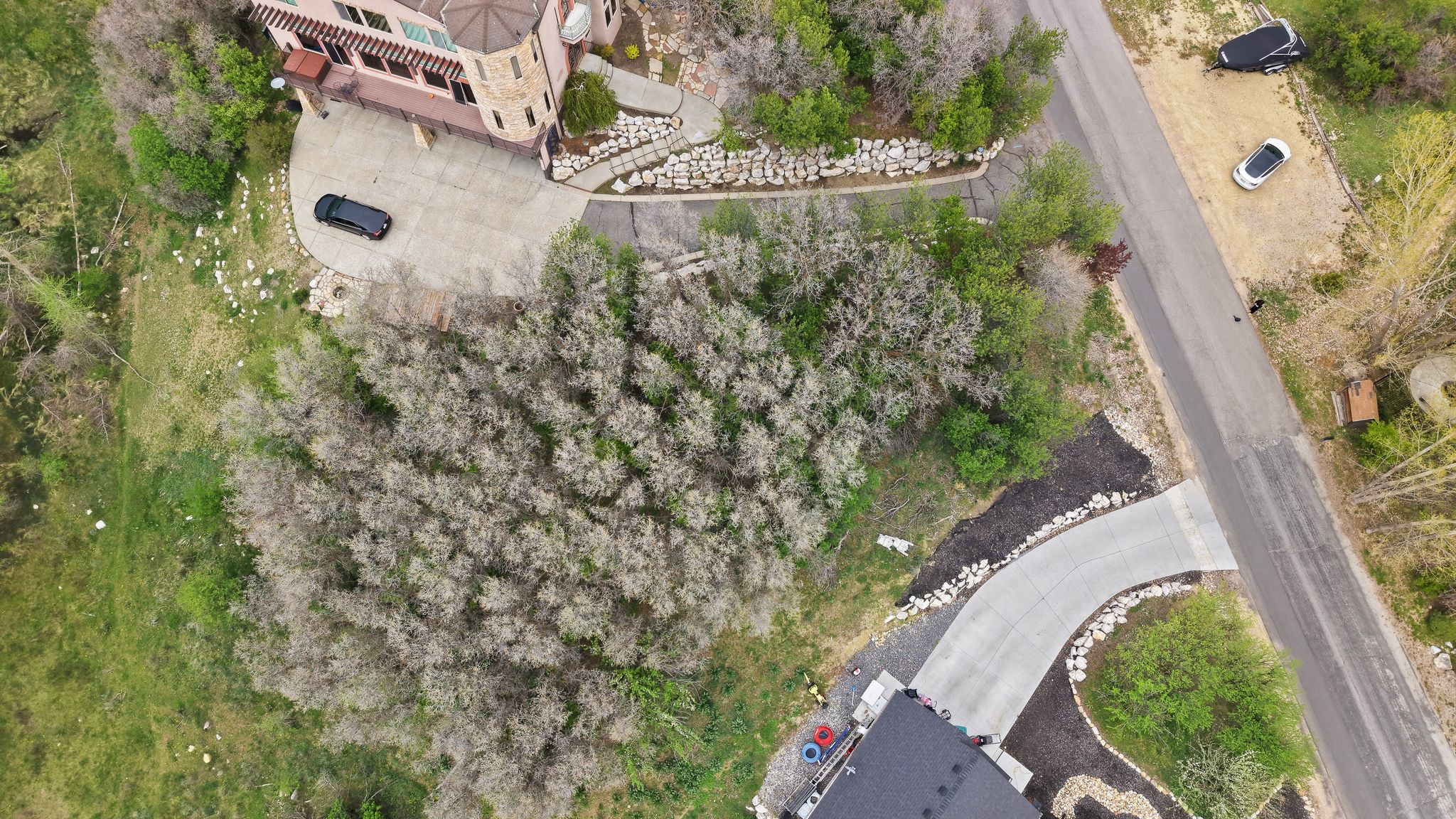 View from above of property