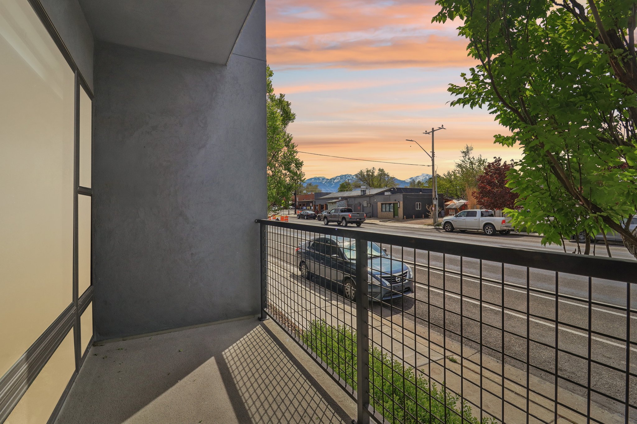 Balcony with a residential view