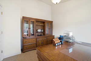Vaulted ceilings above a neutral color palette