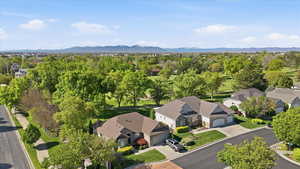 Aerial view of residential area