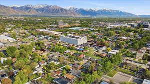 View of urban area with mountains