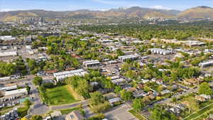 View of urban area with mountains
