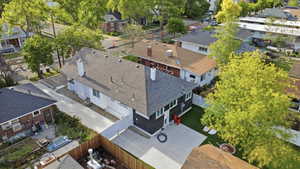 Aerial view of residential area