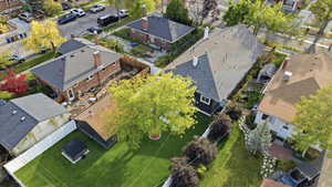Aerial view of residential area