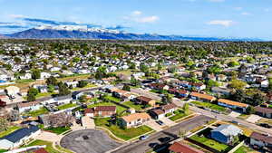 Aerial view of a mountainous background