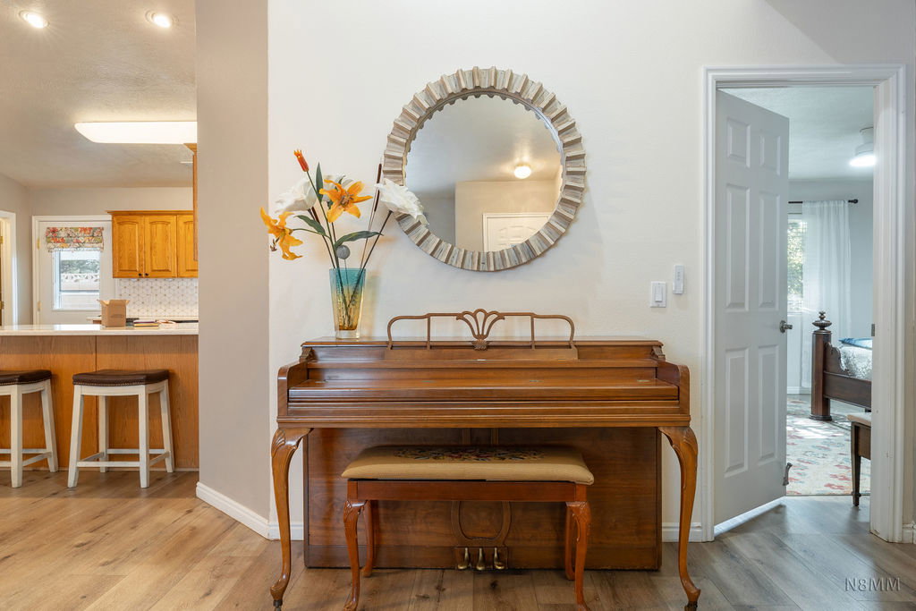 Dining space featuring light wood-style floors