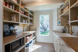 Storage area featuring a sink