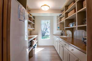 Pantry with a sink
