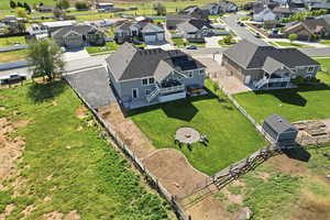 Aerial view of residential area
