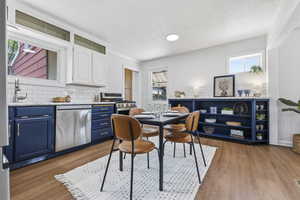 Dining space featuring healthy amount of natural light and light wood-type flooring