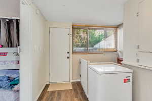 Backyard and basement access from kitchen