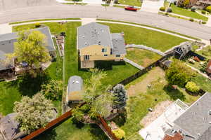 Aerial view of residential area