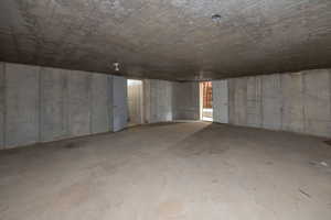 View of unfinished basement
