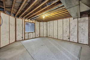 View of unfinished basement