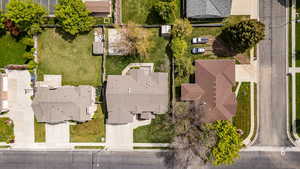 Aerial view of residential area