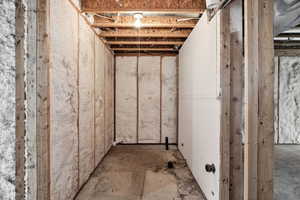 View of unfinished basement