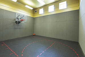 View of basketball court with basketball court